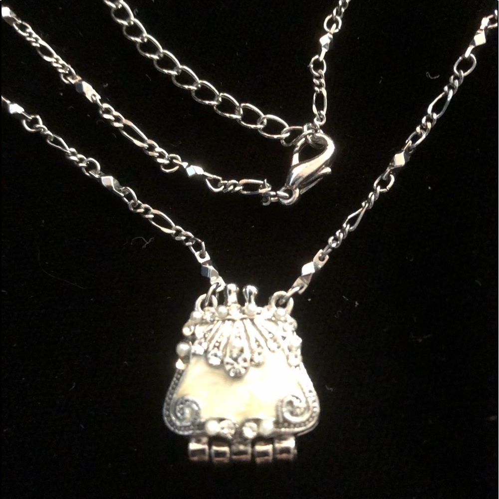 Vintage VCLM mini purse locket necklace jewelry